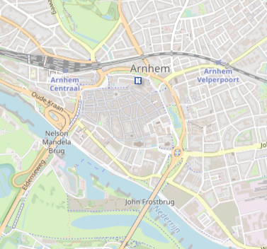 Kaart van Arnhem centrum